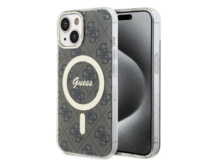 44475 guess iml 4g magsafe kryt na iphone 15 guhmp15sh4stw hnedy