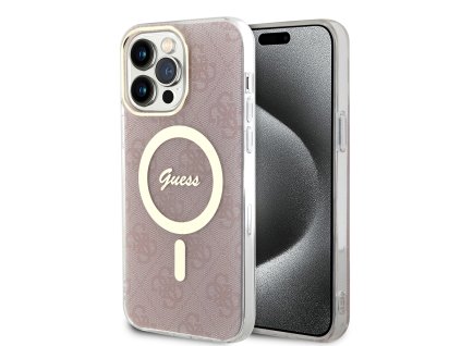 44466 guess iml 4g magsafe kryt na iphone 15 pro max guhmp15xh4stp ruzovy