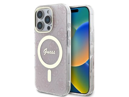 44439 guess iml 4g magsafe kryt na iphone 16 pro max guhmp16xh4stp ruzovy