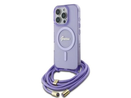 42636 guess iml crossbody cord script magsafe guhmp16lhctsgnsu puzdro pre iphone 16 pro max fialova