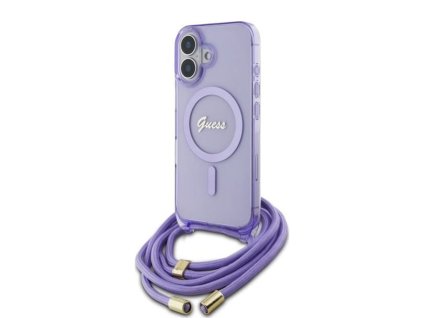 42633 guess iml crossbody cord script magsafe guhmp16shctsgnsu puzdro pre iphone 16 fialova