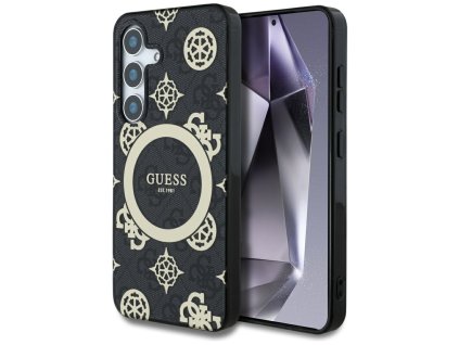 55020 guess iml peony on 4g background magsafe guhms25sh4pyeek ochranny kryt s pivonkami na 4g pozadi a magsafe pre samsung galaxy s25 cierny
