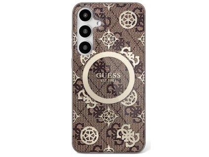 55014 guess iml peony on 4g background magsafe guhms25sh4pyeew ochranny kryt s pivonkami na 4g pozadi a magsafe pre samsung galaxy s25 hnedy