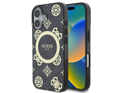 44166 guess iml pivonkovy kryt na 4g pozadi s magsafe na iphone 16 guhmp16sh4pyeek cierny