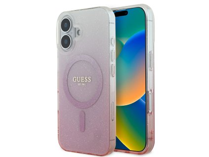 44352 guess iml trblietavy prechodovy kryt s magsafe na iphone 16 plus guhmp16mhgrcelp ruzovy