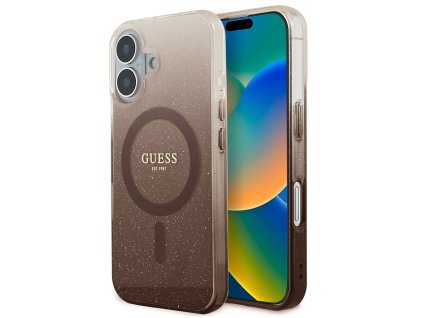 44349 guess iml trblietavy prechodovy kryt s magsafe na iphone 16 plus guhmp16mhgrcelw hnedy