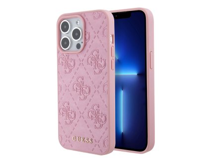 44748 guess kozeny kryt s 4g reliefom na iphone 15 pro max guhcp15xp4epmp ruzovy