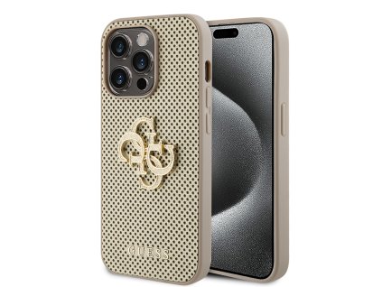 44076 guess kozeny perforovany kryt 4g na iphone 15 pro max guhcp15xpsp4lgd zlaty