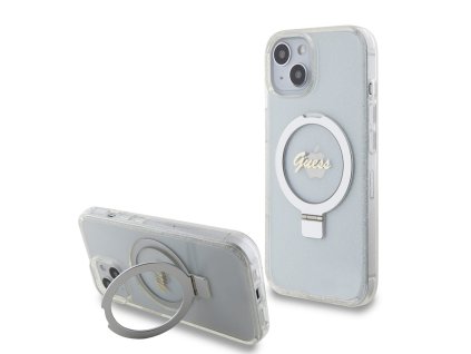 46545 guess kruzkovy drziak script glitter s magsafe na iphone 15 guhmp15shrsgsd priehladny