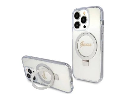 46770 guess kruzkovy drziak script glitter s magsafe na iphone 15 pro guhmp15lhrsgsd priehladny