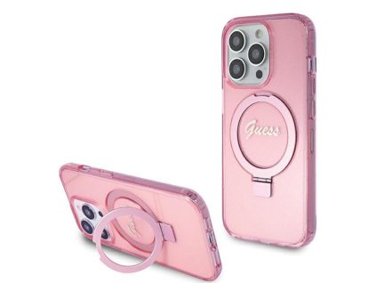 45093 guess kruzkovy drziak script glitter s magsafe na iphone 15 pro guhmp15lhrsgsp ruzovy