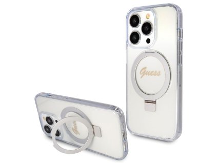 44580 guess kruzkovy drziak script glitter s magsafe na iphone 15 pro max guhmp15xhrsgsd priehladny
