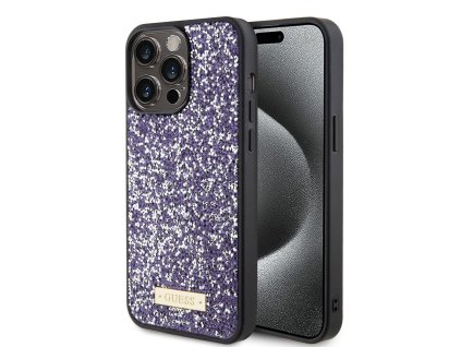 44658 guess kryt s kamienkovym logom na iphone 15 pro guhcp15lpfgsbsp fialovy
