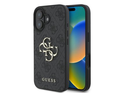 45525 guess pevny kryt 4g s velkym logom na iphone 16 guhcp16s4gmggr cierny