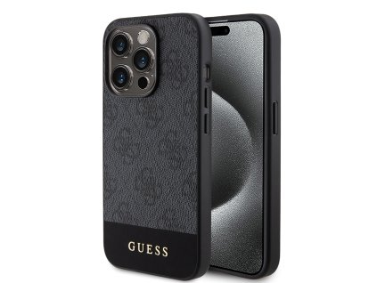 45072 guess pevny kryt 4g stripe collection na iphone 15 pro guhcp15lg4glgr sivy