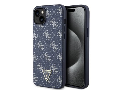 44985 guess pevny kryt 4g triangle metal logo na iphone 15 plus guhcp15mpg4gpb modry