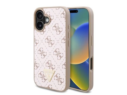 46698 guess pevny kryt 4g triangle metal logo na iphone 16 plus guhcp16mpg4gph biely