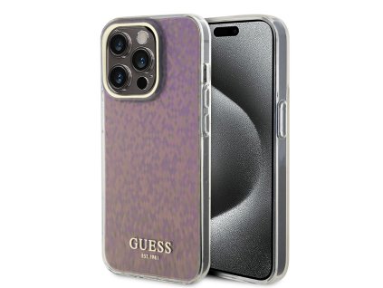 45579 guess pevny kryt iml faceted mirror disco iridescent na iphone 15 pro max guhcp15xhdecmp ruzovy