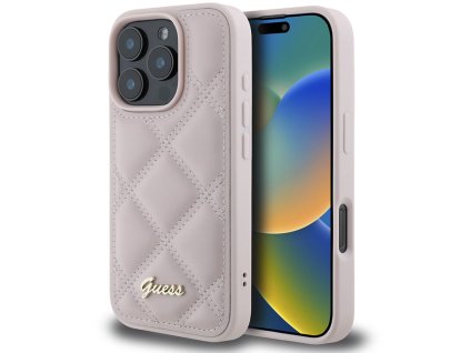 45972 guess presivany kryt s kovovym logom na iphone 16 pro max guhcp16xpsqsqsp ruzovy
