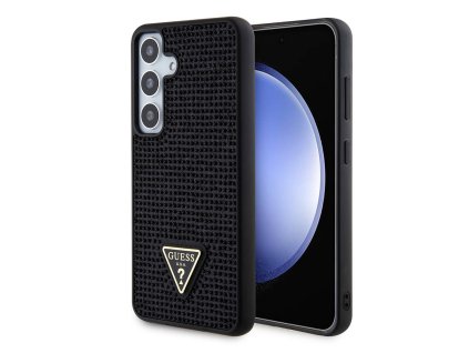 58350 guess rhinestone triangle kryt pre samsung galaxy s24 plus cierny