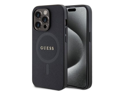 44643 guess saffiano magsafe kryt na iphone 15 pro guhmp15lpsahmck cierny