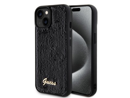 44652 guess sequin script metal kryt na iphone 15 guhcp15spsfdgsk cierny