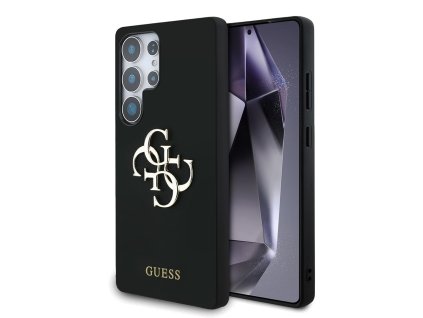 55059 guess silicone 4g big metal logo guhcs25ls4smdk silikonovy ochranny kryt s velkym 4g kovovym logom pre samsung galaxy s25 ultra cierny