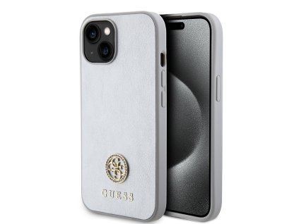44823 guess strass metal logo kryt na iphone 15 guhcp15sps4dgps strieborny