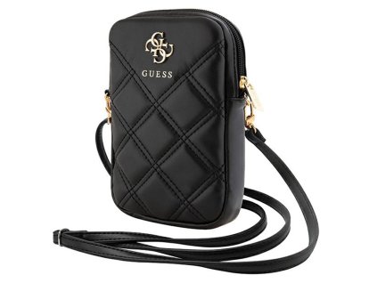49176 guess universal phone pouch zip quilted 4g univerzalne puzdro na telefon guwbzpsqssgk nastavitelny popruh zapinanie na zips cierne