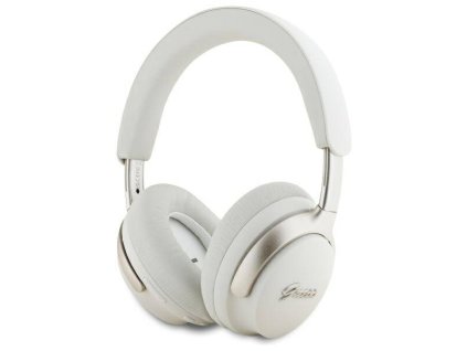 49419 guess wireless headphones metal script logo bezdrotove sluchadla gubhc22psfcsme bluetooth anc on ear bezove