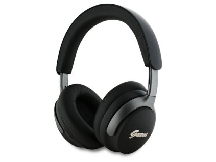 49425 guess wireless headphones metal script logo bezdrotove sluchadla gubhc22psfcsmk bluetooth anc on ear cierne