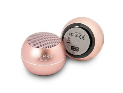 49380 guess wireless mini speaker bezdrotovy reproduktor guwsalgep bluetooth 5 0 3w 300mah 4h ruzovy