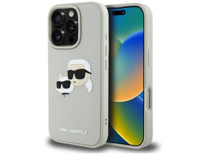 55104 karl lagerfeld 3d design klhcp16lrbckchle gumeny ochranny kryt s 3d motivom karl choupette pre iphone 16 pro bezovy