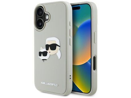 55110 karl lagerfeld 3d design klhcp16srbckchle gumeny ochranny kryt s 3d motivom karl choupette pre iphone 16 bezovy