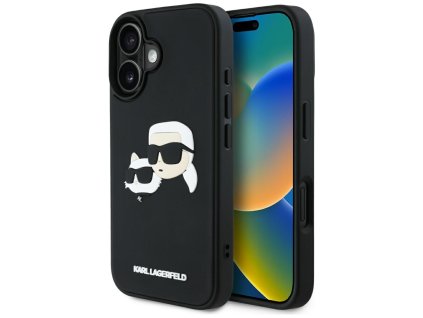 55095 karl lagerfeld 3d design klhcp16srbckchlk gumeny ochranny kryt s 3d motivom karl choupette pre iphone 16 cierny