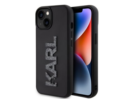 45642 karl lagerfeld 3d design kryt na iphone 15 plus klhcp15m3dmbkck gumovy kryt s trblietkami a logom