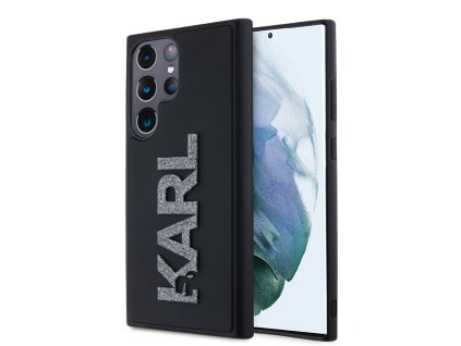 48123 karl lagerfeld 3d dizajn klhcs23l3dmbkck kryt na samsung galaxy s23 ultra gumene trblietave logo