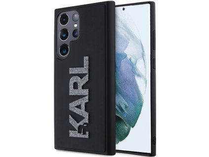 48102 karl lagerfeld 3d dizajn klhcs24l3dmbkck kryt na samsung galaxy s24 ultra gumene trblietave logo