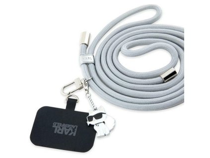 49143 karl lagerfeld crossbody cord univerzalny remienok na telefon klucnmsckig nylon 150 cm choupette sedy