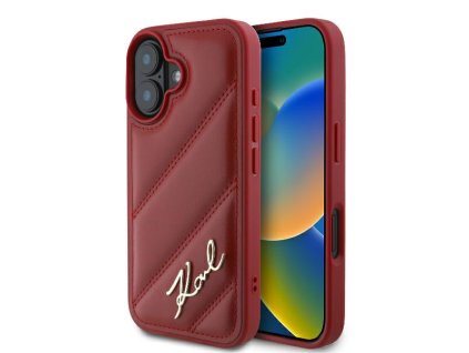 46356 karl lagerfeld diagonal quilted kryt na iphone 16 klhcp16spqdsmgr cerveny