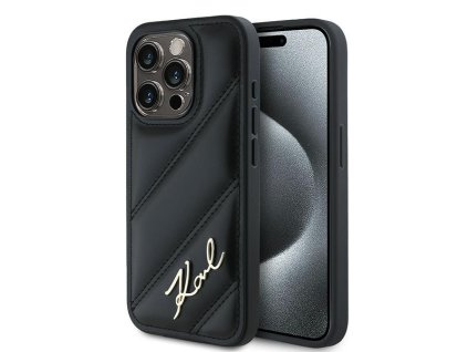 46086 karl lagerfeld diagonal quilted script kryt na iphone 14 pro klhcp14lpqdsmgk cierny