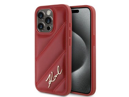 46080 karl lagerfeld diagonal quilted script kryt na iphone 15 pro max klhcp15xpqdsmgr cerveny