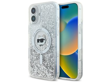 46635 karl lagerfeld glitter liquid magsafe kryt na iphone 16 klhmp16slgchsgh priehladny choupette head