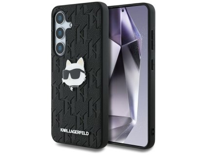 54804 karl lagerfeld hardcase monogram leather klhcs25mpgklchpk kryt pre samsung galaxy s25 plus choupette head pin