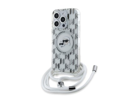 45051 karl lagerfeld iml crossbody kryt s magsafe na iphone 15 pro klhmp15lhckcklct priesvitny monogram karl choupette head