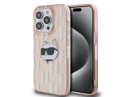 46257 karl lagerfeld iml luxury kryt na iphone 14 pro max klhcp14xhklpchp ruzovy choupette head monogram