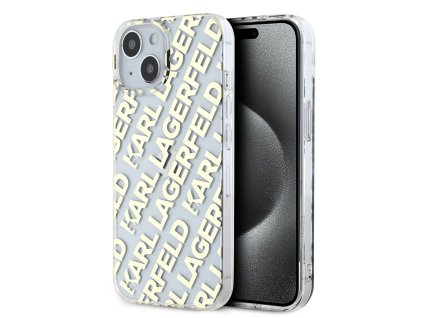 46281 karl lagerfeld iml luxury kryt na iphone 15 klhcp15shkfoemd zlate fullover logo