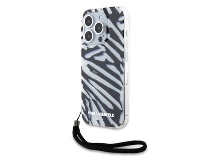 46266 karl lagerfeld iml luxury kryt na iphone 15 pro klhcp15lhzbpkcck zebra vzor snurka
