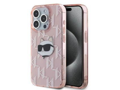 46284 karl lagerfeld iml luxury kryt na iphone 15 pro max klhcp15xhklpchp ruzovy choupette head monogram