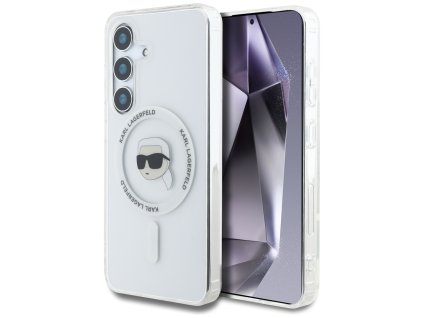 56505 karl lagerfeld iml magsafe klhms25shlskih ochranny kryt s magsafe a motivom karl s head pre samsung galaxy s25 cierny